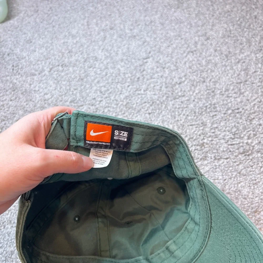vtg Nike Baylor Bears Green‎ Baseball Cap Hat Men Adjustable Strap center y2k